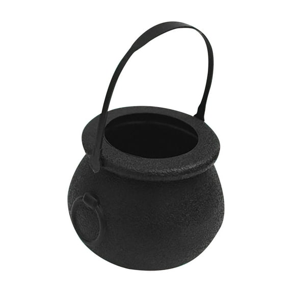 OAVQHLG3B 1Pcs Halloween Black Cauldron Halloween Candy Cauldron, Candy Kettle, Pot and Bucket, Black Witch Cauldron Candy Holder, Halloween St. Patricks Party Favor Decoration