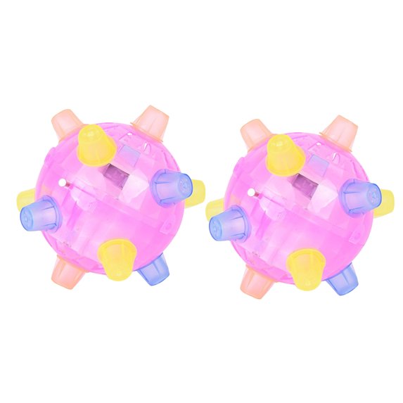 OAVQHLG3B 2 Pieces Squeaky Dog Toys,Spikey Dog Balls,Cleans Teeth for Healthier Gums BPA-Free Dog Toys for Aggressive Chewers,Spikey Balls