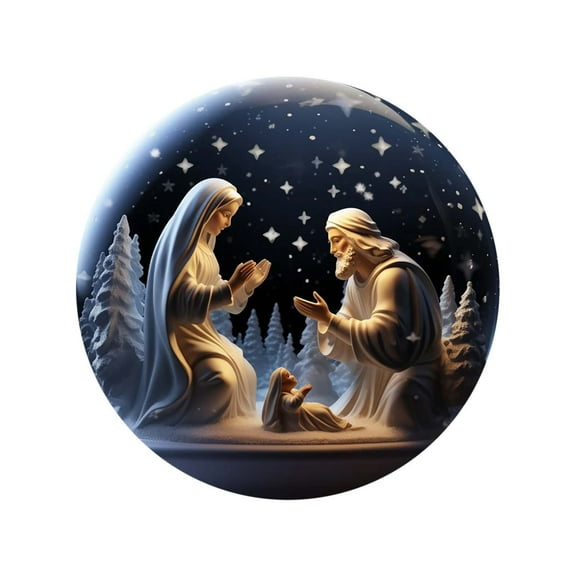 OAVQHLG3B 2024 New Nativity Scene Christmas Ornaments, Christmas Nativity Pendant, Christmas Decoration for Tree, Acrylic Christmas Birth Sublimation Religious Decoration for Christmas Hanging
