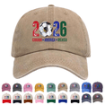 thumbnail image 1 of OAVQHLG3B 2026 Soccer Fan Cap，Classic Baseball Caps, USA, CAN, MEX Baseball Hat, Adjustable Unisex Fit, Breathable Cotton, for Soccer Supporter, 1 of 6