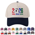 thumbnail image 1 of OAVQHLG3B 2026 Soccer Fan Cap，Classic Baseball Caps, USA, CAN, MEX Baseball Hat, Adjustable Unisex Fit, Breathable Cotton, for Soccer Supporter, 1 of 6