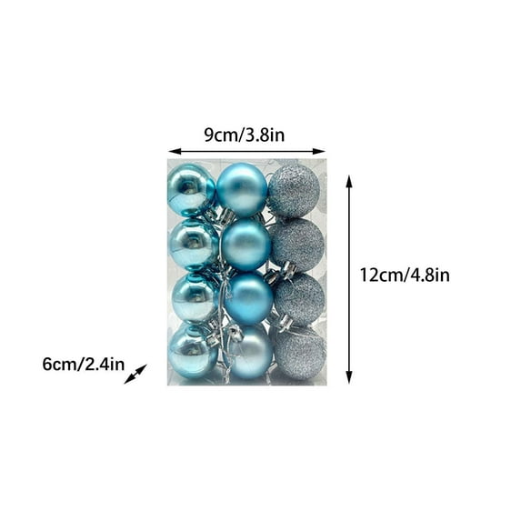 OAVQHLG3B 24Pcs Christmas Ball Mini Ornaments Party Decorations Shatterproof Festival Pendant Hangings for Xmas Tree Decor