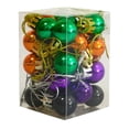thumbnail image 1 of OAVQHLG3B 24 Pcs Halloween Glitter Balls Ornaments,Mini Halloween Shatterproof Hanging Balls, Black Orange Purple Shiny Ball Tree Ornaments for Halloween Christmas Party Tree Decoration, 1 of 6