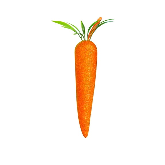 OAVQHLG3B 2Pcs Easter Carrot Hanging Ornaments - 12Pcs Foam Glitter Artificial Carrots for Easter Decoration