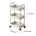 thumbnail image 1 of OAVQHLG3B 3-Tier Plastic Rolling Utility Cart with Wheels, Multi-Functional Storage Trolley for Office, Living Room, Kitchen, Movable Storage Organizer with Wheels, 1 of 5