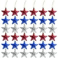 thumbnail image 1 of OAVQHLG3B 36Pcs Patriotic Star Ornaments 4th of July Decorations Memorial Day Independence Day Labor Day Veterans Day Decorations for Home Party Christmas Tree Decor, Blue Red and Silver, 1 of 9