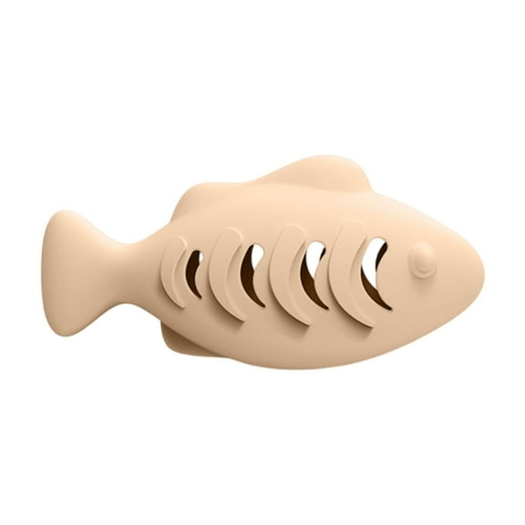 OAVQHLG3B 3Pcs Cat Toys for Indoor Cats, Fish Shape Chew Catnip Toys for Teeth Clean, Food Grade Silicone Cat Enrichment Toy, Interactive Kitten Teething Toys