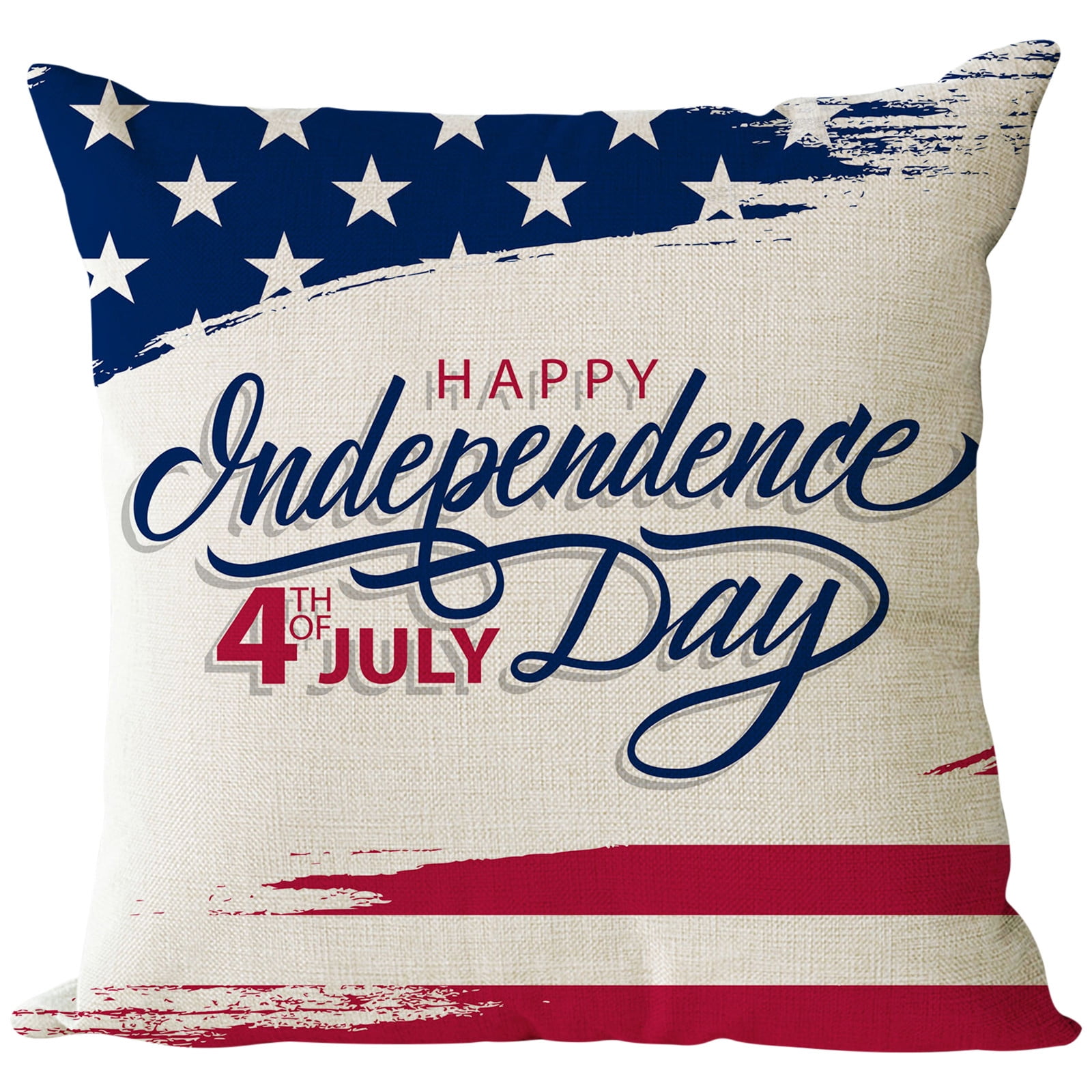BOFKYIC 4th Of July Throw Pillow Covers Set Of 4 - 20x20 Inch Patriotic USA Flag Decor
