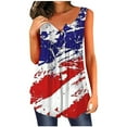 thumbnail image 1 of OAVQHLG3B 4th of July Outfits for Women American Flag T Shirt Summer Tops for Women Sleeveless Love Heart O-Neck Patriotic Shirts Printing Relaxed Tops, 1 of 3