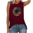 thumbnail image 1 of OAVQHLG3B 4th of July Outfits for Women American Flag T Shirt O-Neck Sleeveless Patriotic Shirts Flag Print Tank Tops Shirts, 1 of 4