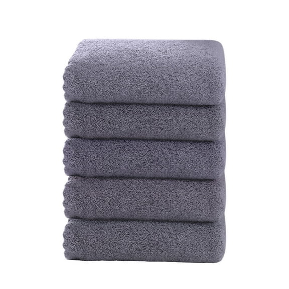 OAVQHLG3B 5 Pack Velvet Washcloths Set, Soft & Highly Absorbent Face Towels for Bath, Spa & Gym, Soft Fingertip Towels Quick Drying Microfiber Hand Towel 24” x 12” Wash Cloths