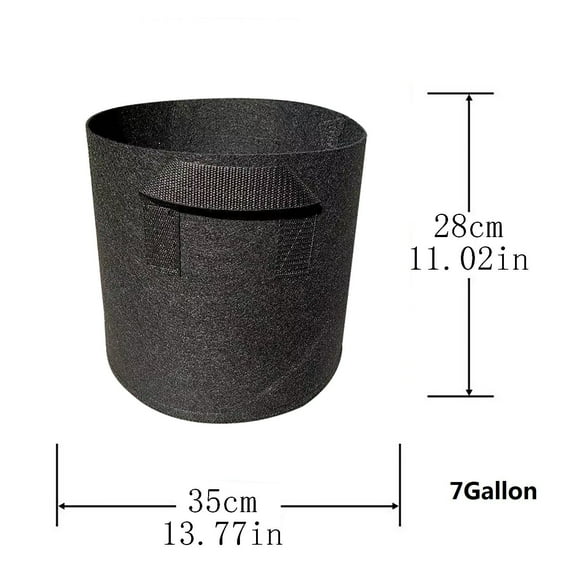 OAVQHLG3B 7Pcs Grow Bags Heavy Duty Thickened Nonwoven Plant Fabric Pots with Handles