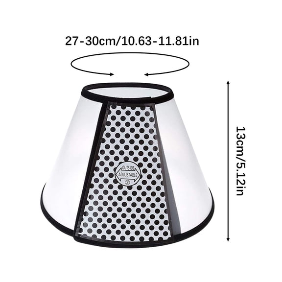 OAVQHLG3B Adjustable Recovery Pet Cone E-Collar for Cats Kittens Rabbits, Plastic Protective Collar Wound Healing Practical Neck Cover, Neck Girth