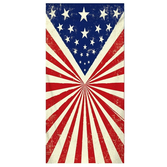OAVQHLG3B American Flag Beach Towel 4th of July Beach Towels with USA Towels Patriotic Towel Flag American Flag Pool Towels for Bathroom, Hotel, Gym and Spa 27x55 Inch