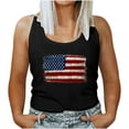 thumbnail image 1 of OAVQHLG3B American Flag Shirt for Women 4th of July T-Shirt Patriotic T-Shirts Women's Round Neck Independence Day Printing Sleeveless Casual Loose Vest Tops, 1 of 2