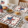 thumbnail image 1 of OAVQHLG3B American Flag Stars Eucalyptus 4th of July Placemats, 12x18 Inch Seasonal Patriotic Memorial Day Table Mats for Party Kitchen Dining Decoration, 1 of 6