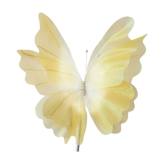 OAVQHLG3B Artificial Butterfly Fake Butterfly Ornament Butterfly Mariage Decor for Wedding Decoration Backdrop, 13.78x11.81inch,Yellow