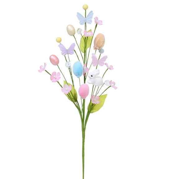 OAVQHLG3B Artificial Easter Egg Picks Easter Egg Tree Branches Spring Floral Picks Easter Stems for Spring Party Flower Arrangement Wreath Decor