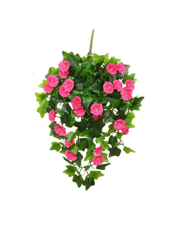 Artificial Fake Hanging Flowers Plants for Outdoor Fake Rose Vine Flowers Plants 3.1 FT Artificial Flower Hanging Rose Ivy Home Porch Patio Balcony Yard Wedding Party Garden Craft Art Decor