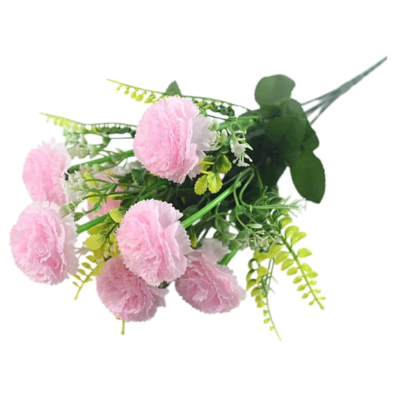 OAVQHLG3B Artificial Flowers,Fake Flowers,Artificial Plants Indoor, Artificial Carnation Flower with Stem 7 Head Home Office Table Faux Flower Branch Floral Arrangement Decoration Pink