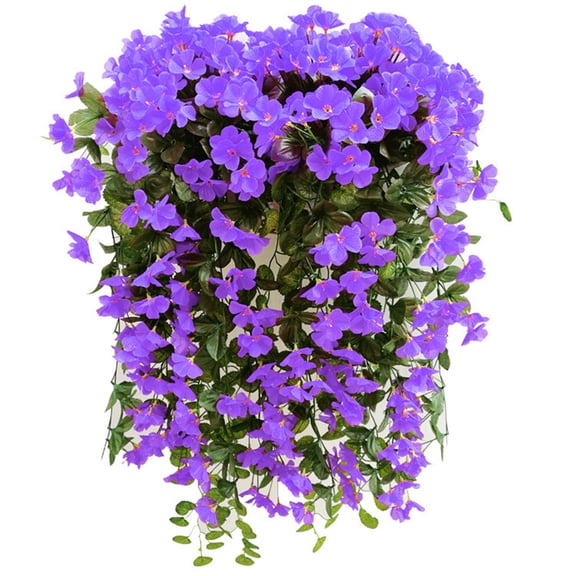 OAVQHLG3B Artificial Hanging Flowers, Fake Hanging Plants Colorful Orchid Flower Bouquet for Wall Home Room Garden Wedding Indoor Outdoor Decoration