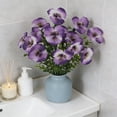 thumbnail image 1 of OAVQHLG3B Artificial Silk Pansy Flowers Outdoor Spring Flowers Pansies Wildflower UV Resistant Plants Faux Impatiens Purplepink for Window Box Wedding Party Outside Garden Porch Decor, 1 of 6