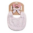 thumbnail image 1 of OAVQHLG3B Baby Girls Plaid Print Bibs Set Cute Linen Cotton Double Sided Saliva Headband Set 1 Bib Wipe 2 Bow Tiara, 1 of 2