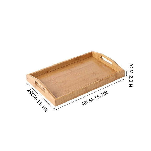 OAVQHLG3B Bamboo Tray Household Tea Cup Tea Tray Wooden Hotel Restaurant Tray Bread Barbecue Tray