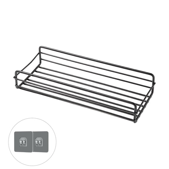 OAVQHLG3B Bathroom Storage Organizers Shower Caddy, Adhesive Bathroom Shelf with Removable Hooks, No Drilling Strong Wall Mounted Racks for Shower, Kitchen and Toilet