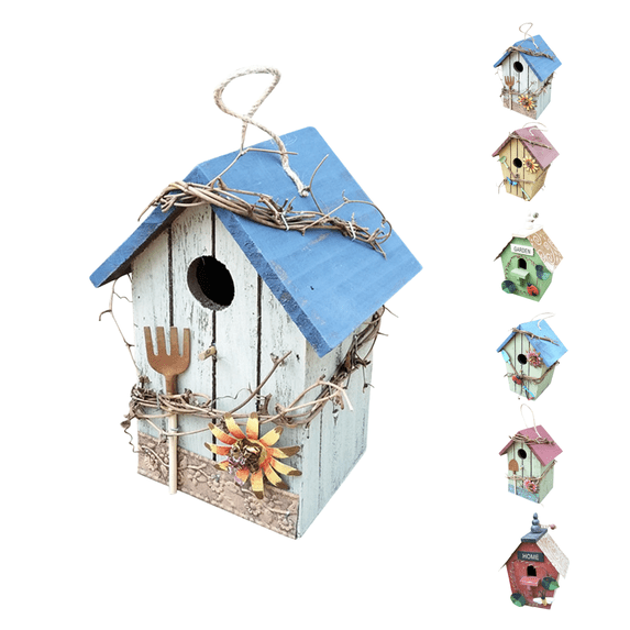OAVQHLG3B Bird Houses for Outside,Wooden Birdhouse Hanging for Outdoor Garden Patio Decoration Bird Hut Nest Box for Wren Sparrow Hummingbird