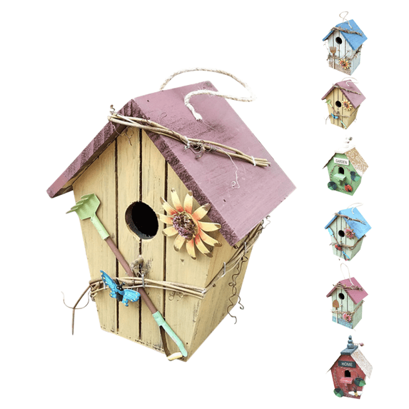 OAVQHLG3B Bird Houses for Outside,Wooden Birdhouse Hanging for Outdoor Garden Patio Decoration Bird Hut Nest Box for Wren Sparrow Hummingbird