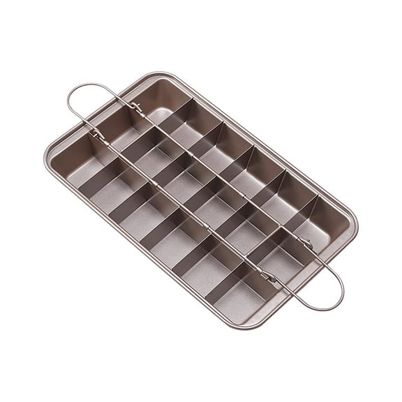 OAVQHLG3B Cake Pan, Non-Stick Cake Baking Pan With Dividers, Cake Cutter,Cake Tray,18 Pre-slice Cake Baking Tray, Muffin And Cupcake Pan For Oven Baking