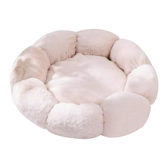 OAVQHLG3B Cat Bed, Cat Beds for Indoor Cats Washable, Soft Fluffy Round Calming Pet Bed for Small to Large Kitty Kittens & Dogs, Small Dog Beds & Furniture