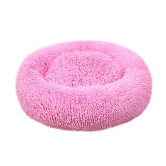 OAVQHLG3B Cat Bed, Cat Beds for Indoor Cats Washable, Orthopedic Soft Fluffy Round Calming Pet Bed for Small Cat, Small Cat Beds & Furniture