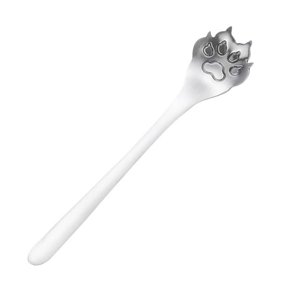 OAVQHLG3B Cat Claw Spoons Creative Cute Teaspoons Stainless Steel Coffee Spoon Stirring Tea Spoon Mug Spoon Cat Claw Dog Claw Cup Hollowed Out