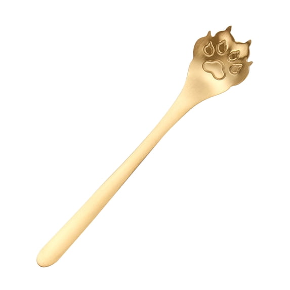 OAVQHLG3B Cat Claw Spoons Creative Cute Teaspoons Stainless Steel Coffee Spoon Stirring Tea Spoon Mug Spoon Cat Claw Dog Claw Cup Hollowed Out