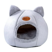 OAVQHLG3B Cat House Bed, Winter Warm Nest Soft Foldable Sleeping Mat Pad Cozy Cat Cave Cute Pet Tent Beds for Cats Puppy Small Dogs