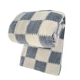 thumbnail image 1 of OAVQHLG3B Checkered Throw Blanket, Soft Cozy Fluffy Warm Hand Made Throw Blankets for Couch, Sofa, Chair, Bed, Camping, Picnic, Travel Lightweight Bed Blankets 39.3x27.5 Inch, 1 of 6