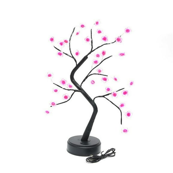 OAVQHLG3B Cherry Blossom Tree Light,20inch Lighted Tabletop Artificial Flower Bonsai Tree Lamp USB Powered Gifts for Home Decor Room Office Party Wedding Christmas Decorations