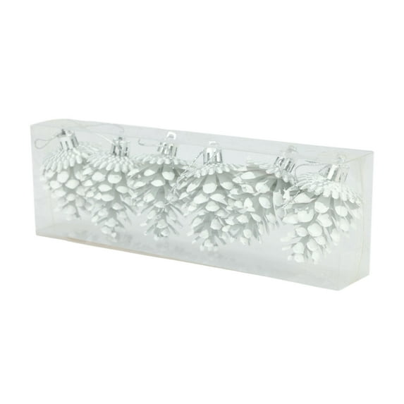 OAVQHLG3B 6Pcs Artificial Pine Cones, Small Gold Pinecones Ornaments, Christmas Pine Cones Bulk for Crafts Christmas Tree Holiday Garland Wreath Decor