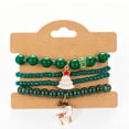 thumbnail image 1 of OAVQHLG3B Christmas Bracelets for Women, Snowflake Santa Claus Christmas Tree Festive Beaded Bracelets Stackable Stretch Friendship Bracelets, 1 of 5