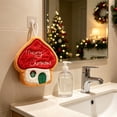 thumbnail image 1 of OAVQHLG3B Christmas Hand Towels with Hanging Loop Soft Santa Dishtowels Xmas Hanging Washcloths Christmas Holiday Bathroom Kitchen Dish Towels Set for Drying Cleaning Cooking, 1 of 8