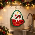 thumbnail image 1 of OAVQHLG3B Christmas Hand Towels with Hanging Loop Soft Santa Dishtowels Xmas Hanging Washcloths Christmas Holiday Bathroom Kitchen Dish Towels Set for Drying Cleaning Cooking, 1 of 8