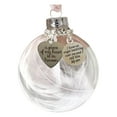 thumbnail image 1 of OAVQHLG3B Christmas Memorial Ornament Feather Ball Christmas Decorations Angel Feathers Ball A Piece Of My Heart Is In Heavens Memorial, 1 of 2