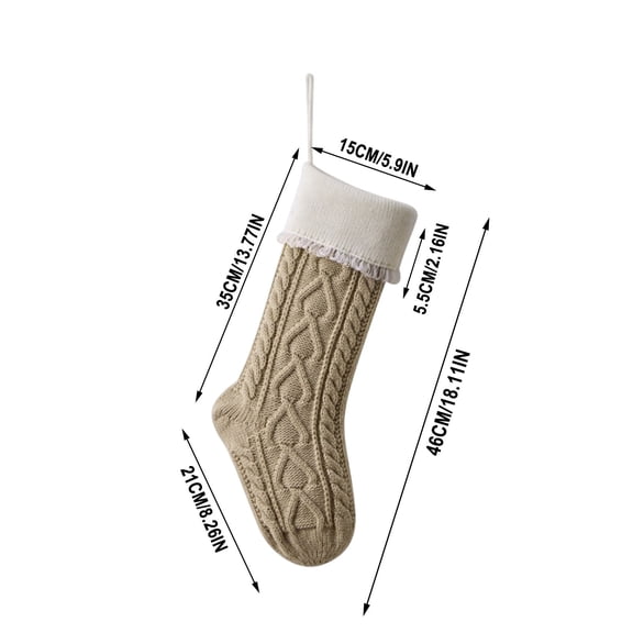 OAVQHLG3B Christmas Socks, Knitted Wool Home Wall Decoration Candy Bag Socks Sleeve Diamond Gift Bag Socks Knit Stockings Christmas Decorations Family Holiday Party Decorations