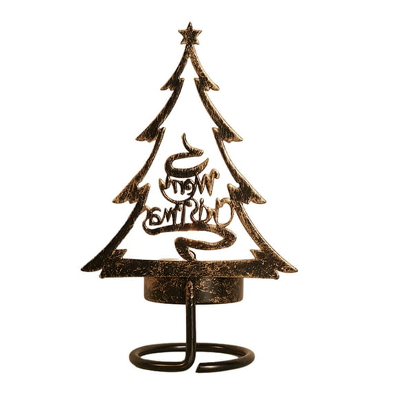 OAVQHLG3B Christmas Tree Tea Light Candle Holders, Metal Christmas Tree Candle Holder For Christmas Home Party Table Mantel Decorations