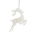 thumbnail image 1 of OAVQHLG3B Christmas Tree White Reindeer Ornaments Glitter Hanging Plastic Elk Figurine Ornament for Holiday Party Decoration Xmas Gift Decor Home Accessories, 1 of 4