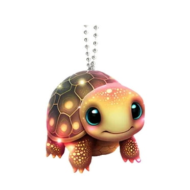 OAVQHLG3B Christmas Turtle Ornament, Cute Rear View Mirror Accessories Tortoise Car Decor Car Mirror Christmas Tree Decoration for Women Men Gift Automotive Interior Decorations