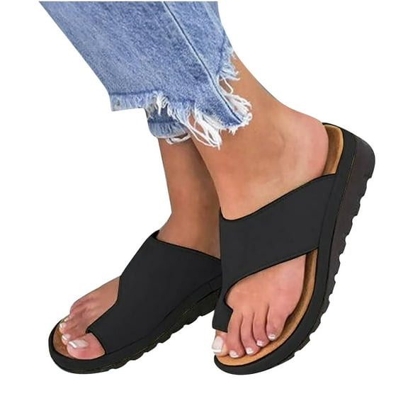 OAVQHLG3B Women's Sandals Clearance 2023 Women Dressy Comfy Platform Casual Shoes Summer Beach Travel Slipper Flip Flops