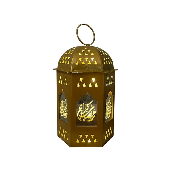 OAVQHLG3B Mini Lantern With LED Ramadan Lantern Decoration Mini Lantern Decor With Candles Hanging Lanterns For Ramadan Decor Christmas Wedding Table Centerpiece Decor